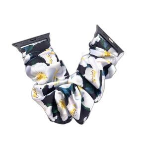 Floral scrunchie smart watch replacement band